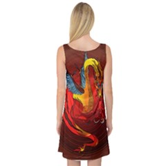 Sleeveless Satin Nightdress Back