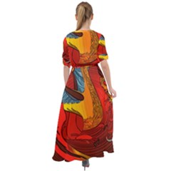 Waist Tie Boho Maxi Dress 