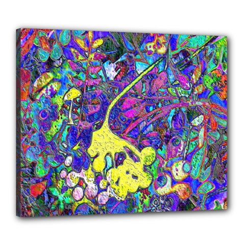 vibrant abstract floral/rainbow color Canvas 24  x 20  (Stretched) from ArtsNow.com