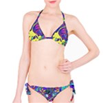 vibrant abstract floral/rainbow color Classic Bikini Set