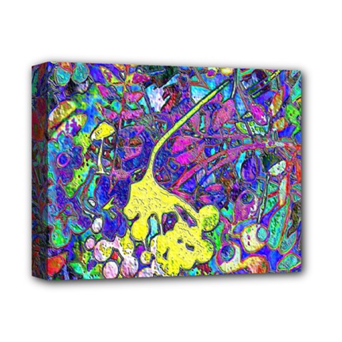 vibrant abstract floral/rainbow color Deluxe Canvas 14  x 11  (Stretched) from ArtsNow.com