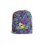 vibrant abstract floral/rainbow color Drawstring Pouch (Medium)