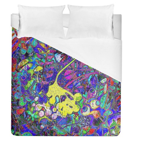 vibrant abstract floral/rainbow color Duvet Cover (Queen Size) from ArtsNow.com