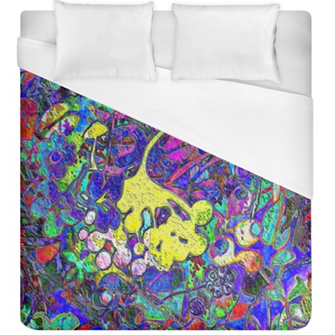 vibrant abstract floral/rainbow color Duvet Cover (King Size) from ArtsNow.com