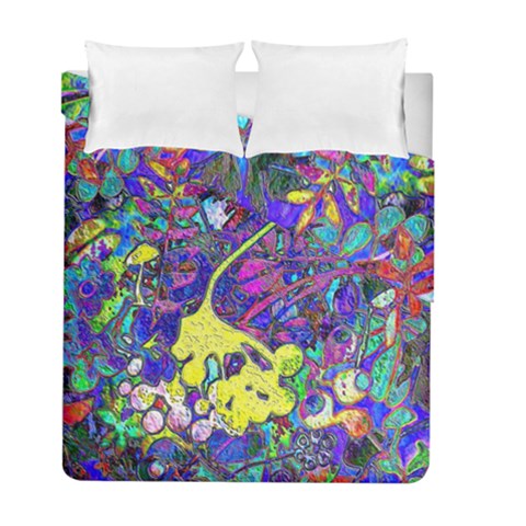 vibrant abstract floral/rainbow color Duvet Cover Double Side (Full/ Double Size) from ArtsNow.com