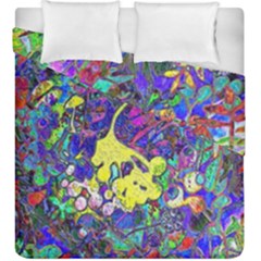 vibrant abstract floral/rainbow color Duvet Cover Double Side (King Size) from ArtsNow.com