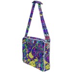 vibrant abstract floral/rainbow color Cross Body Office Bag