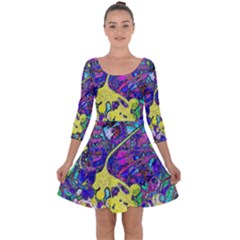 Quarter Sleeve Skater Dress 