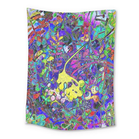 vibrant abstract floral/rainbow color Medium Tapestry from ArtsNow.com