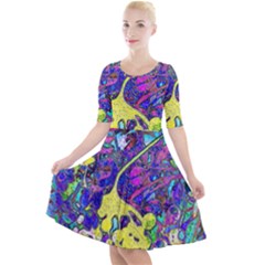 Quarter Sleeve A-Line Dress 