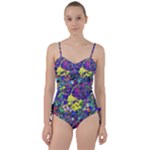 vibrant abstract floral/rainbow color Sweetheart Tankini Set