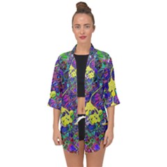 Open Front Chiffon Kimono 