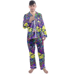 Men s Long Sleeve Satin Pajamas Set 