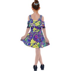 Kids  Shoulder Cutout Chiffon Dress 