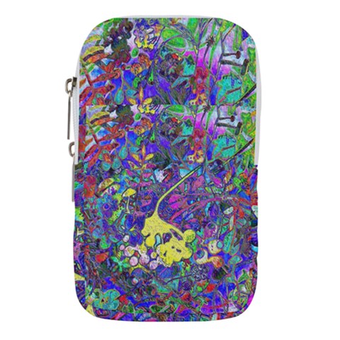 vibrant abstract floral/rainbow color Waist Pouch (Small) from ArtsNow.com