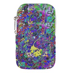 vibrant abstract floral/rainbow color Waist Pouch (Large) from ArtsNow.com