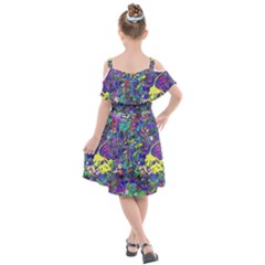 Kids  Cut Out Shoulders Chiffon Dress 