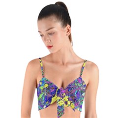 Woven Tie Front Bralet 