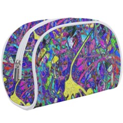 vibrant abstract floral/rainbow color Makeup Case (Large) from ArtsNow.com