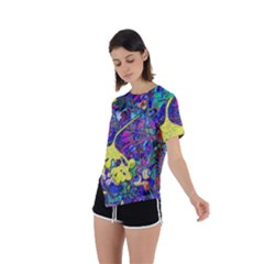 Asymmetrical Short Sleeve Sports T-Shirt 