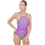 The sun.High Neck One Piece Swimsuit