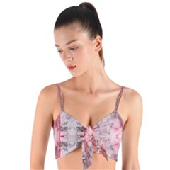 Woven Tie Front Bralet 