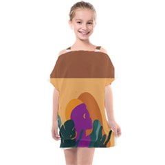 Kids  One Piece Chiffon Dress 