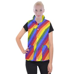 Lgbt Pride Motif Flag Pattern 1 Women s Button Up Vest from ArtsNow.com