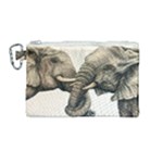 Two Elephants  Canvas Cosmetic Bag (Medium)