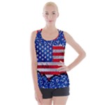 usa-map-and-flag-on-cement-wall-texture-background-design-1591646654pet Criss Cross Back Tank Top 