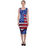 usa-map-and-flag-on-cement-wall-texture-background-design-1591646654pet Sleeveless Pencil Dress