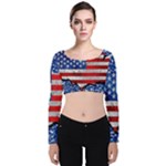 usa-map-and-flag-on-cement-wall-texture-background-design-1591646654pet Velvet Long Sleeve Crop Top