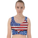 usa-map-and-flag-on-cement-wall-texture-background-design-1591646654pet Velvet Racer Back Crop Top