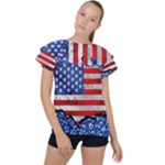 usa-map-and-flag-on-cement-wall-texture-background-design-1591646654pet Ruffle Collar Chiffon Blouse