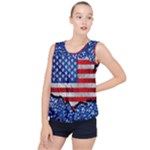 usa-map-and-flag-on-cement-wall-texture-background-design-1591646654pet Bubble Hem Chiffon Tank Top