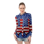 usa-map-and-flag-on-cement-wall-texture-background-design-1591646654pet Long Sleeve Chiffon Shirt