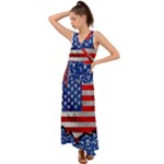 usa-map-and-flag-on-cement-wall-texture-background-design-1591646654pet V-Neck Chiffon Maxi Dress