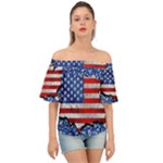 usa-map-and-flag-on-cement-wall-texture-background-design-1591646654pet Off Shoulder Short Sleeve Top