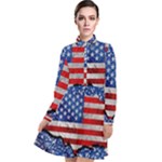 usa-map-and-flag-on-cement-wall-texture-background-design-1591646654pet Long Sleeve Chiffon Shirt Dress