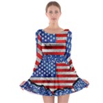 usa-map-and-flag-on-cement-wall-texture-background-design-1591646654pet Long Sleeve Skater Dress