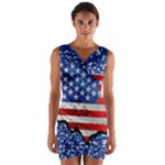 usa-map-and-flag-on-cement-wall-texture-background-design-1591646654pet Wrap Front Bodycon Dress