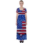 usa-map-and-flag-on-cement-wall-texture-background-design-1591646654pet High Waist Short Sleeve Maxi Dress