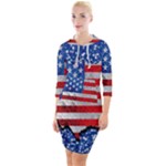 usa-map-and-flag-on-cement-wall-texture-background-design-1591646654pet Quarter Sleeve Hood Bodycon Dress