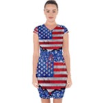 usa-map-and-flag-on-cement-wall-texture-background-design-1591646654pet Capsleeve Drawstring Dress 