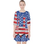 usa-map-and-flag-on-cement-wall-texture-background-design-1591646654pet Quarter Sleeve Pocket Dress