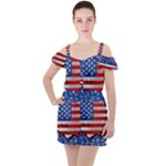 usa-map-and-flag-on-cement-wall-texture-background-design-1591646654pet Ruffle Cut Out Chiffon Playsuit