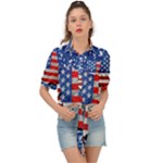 usa-map-and-flag-on-cement-wall-texture-background-design-1591646654pet Tie Front Shirt 