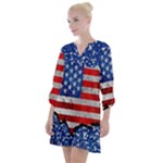 usa-map-and-flag-on-cement-wall-texture-background-design-1591646654pet Open Neck Shift Dress