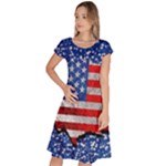 usa-map-and-flag-on-cement-wall-texture-background-design-1591646654pet Classic Short Sleeve Dress