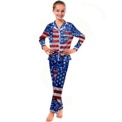 Kids  Satin Long Sleeve Pajamas Set 